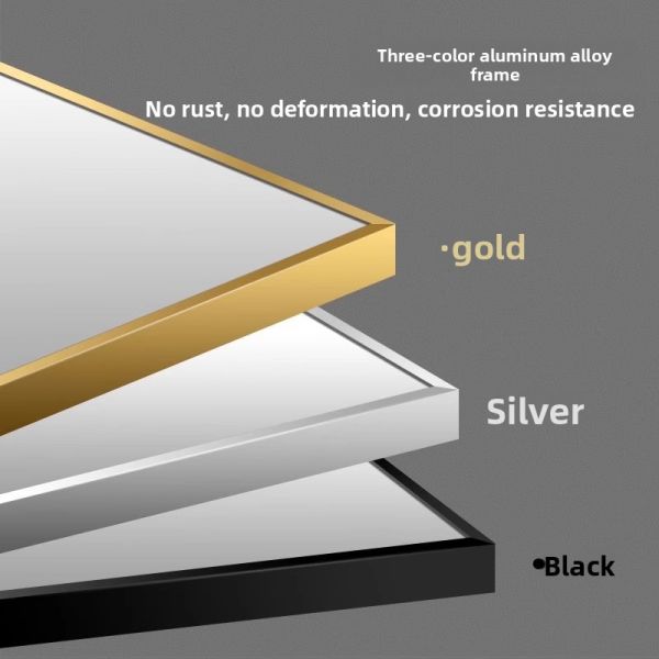 Luxury Modern Design LED Rectangular Bath Premium Hotel Elegant Apartment Hot Villas Square Washroom Touch Switch Stainless