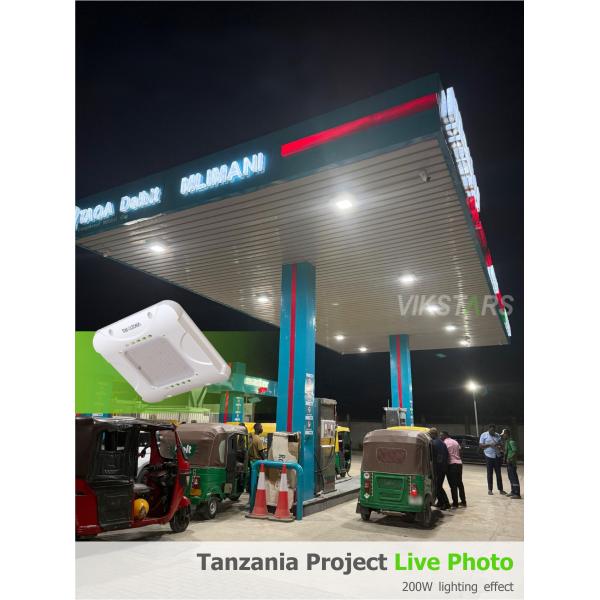 High Quality 135lm/w 100W 150W 200W LED Gas Station Lights Support SKD Lamp Kit Canopy Lights for Petrol Stations