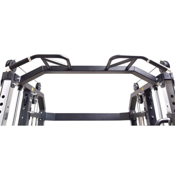 Integrated Gym Trainer Power Rack Fitness Rack in Silver Grey for All-in-One Training