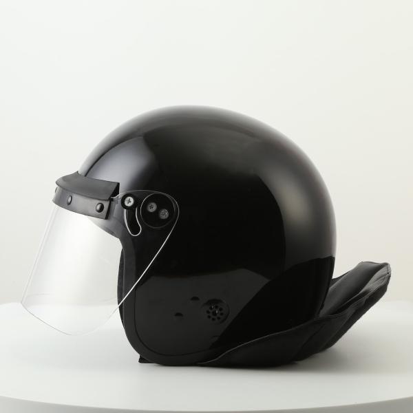 Black Anti Riot Helmet With Face Shield Short Visor For Russian Police and Army