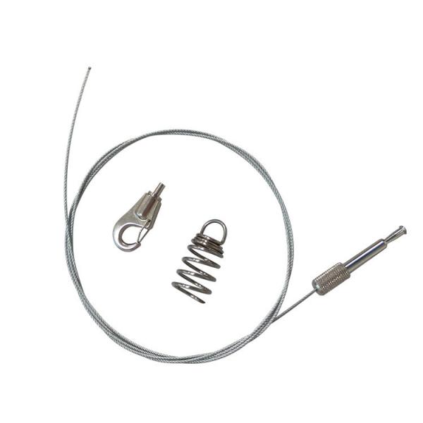 Kit d'éclairage à suspension par câble en acier inoxydable pour faux plafond