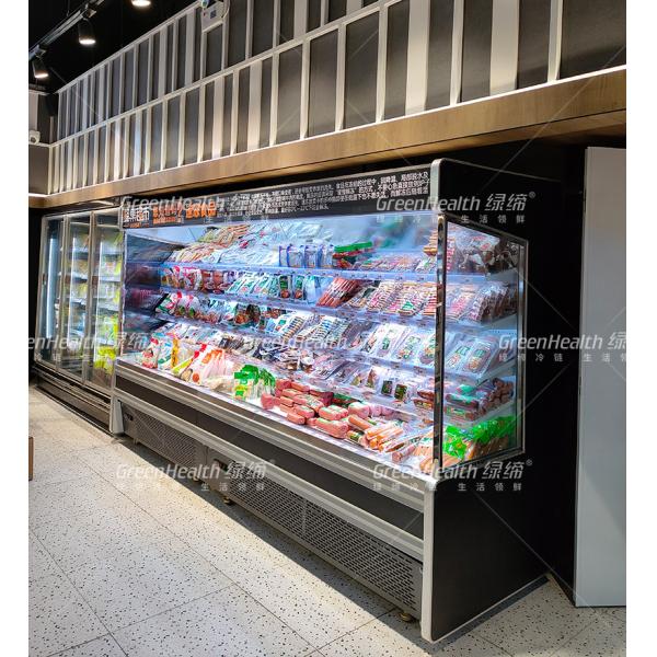 Продукты супермаркетов холодильник с открытым дисплеем с четырьмя полками 220-110В/50Гц