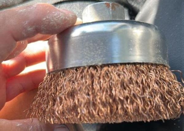 Safe Working Non Magnetic Non Sparking 4 Inch Bronze Wire Cup Brush For Oil Pipeline