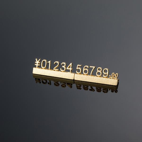 Indicadores de preço de ouro metal personalizável para joias relógios e bens de luxo