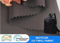 100% réutilisé 2/2 tissu écologique de veste de gamelle de sac à dos de tissu de polyester de sergé