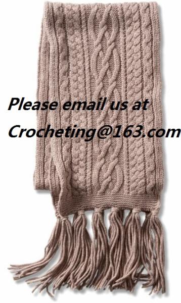 Fashion Accessory New Style Knitting Scarf Loopschal Wave Knit Scarf, Crocheted Ruffle Sca