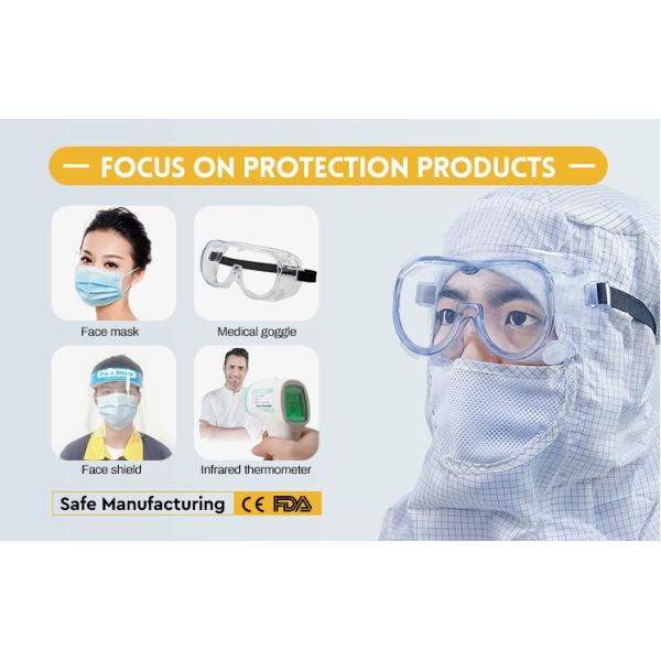 Impact Resistant Medical Safety Goggles Anti Saliva Fog For Doctor Chemical