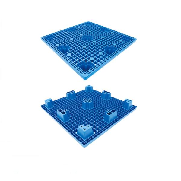 O azul do GV do OEM reciclou a pálete de quatro vias da entrada do HDPE plástico das páletes