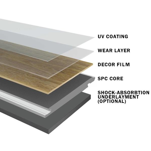 UV Coated 5.0mm Click System SPC Vinyl Flooring