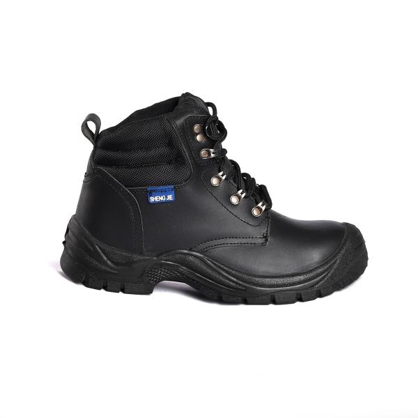 Nubuck Cow Leather Waterproof Safety Work Boots with Nylon Gusset Tongue
