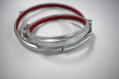 Espessura galvanizada borracha da faixa 1.0-1.2mm de canal de ar V da ventilação da liberação rápida de braçadeira de tubulação