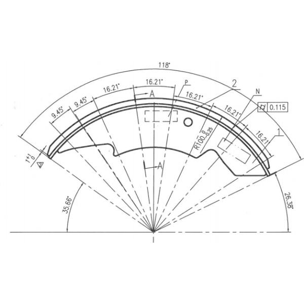 Ботинки тормозов трейлера OEM 750-1500kg механические для Semi тележек