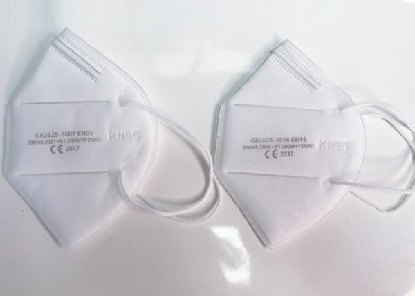 FDA 4- Ply Foldable KN95 Respirator Mask / Industrial Anti Dust Mask