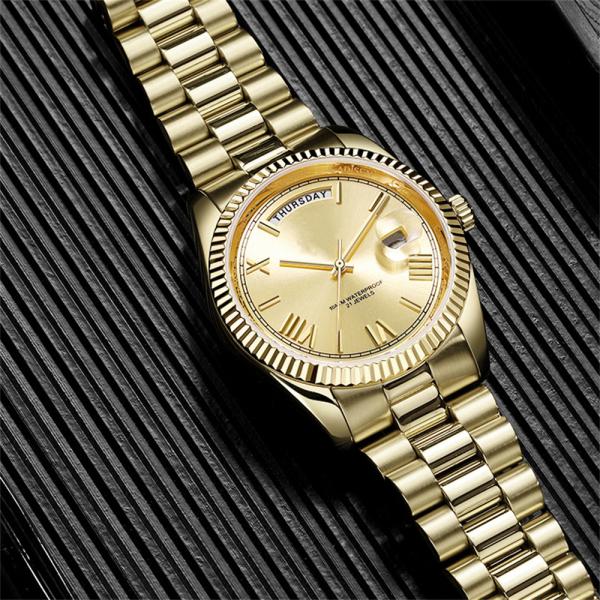 Sapphire Glass Men'S Mechanical Movement Watches 50 Meters Water Resistant