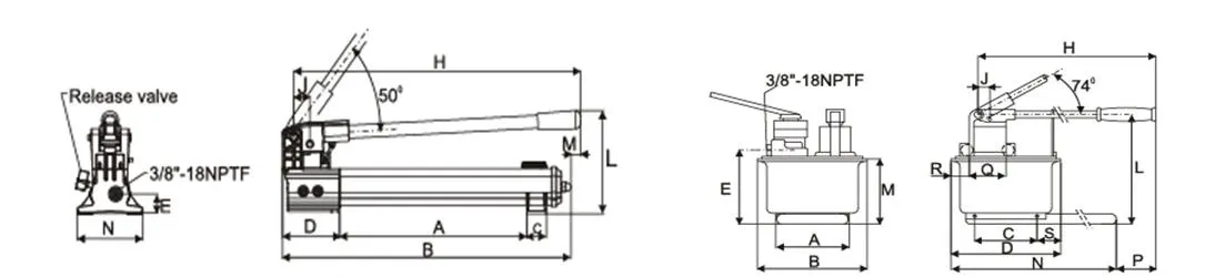 P141 Lightweight High Pressure Hydraulic Hand Pump 327Cm3 Usable Oil Single Speed