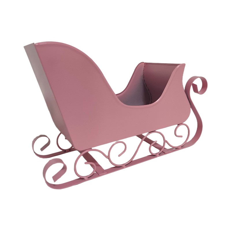 Metal Sheet Winter Christmas Sleigh Decor Rust Resistant Indoor Outdoor