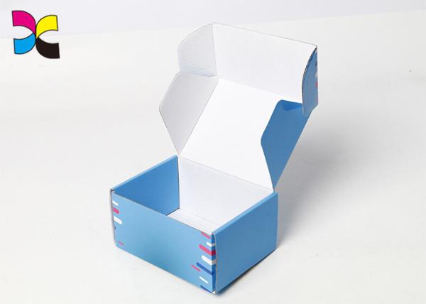Glossy Lamination Printed Shipping Boxes OEM Coloring Eco Friendly Paper Logo