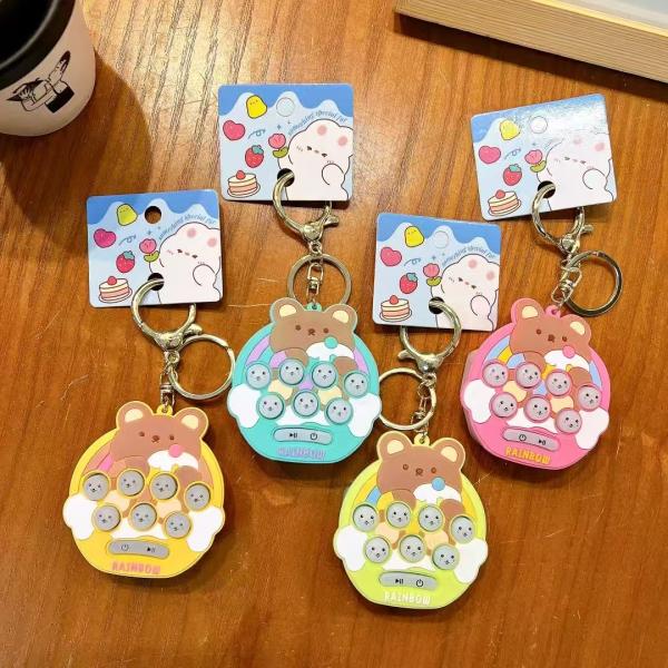 Clavedero de juguetes de silicona de grado alimenticio Clavedero de juego de hámster en forma de nube