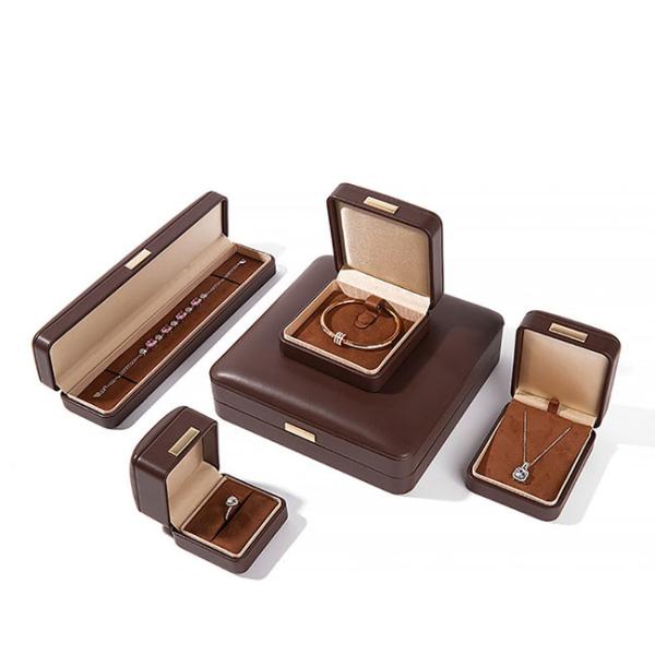 Caja de embalaje con hebilla cuadrada de PU para joyas