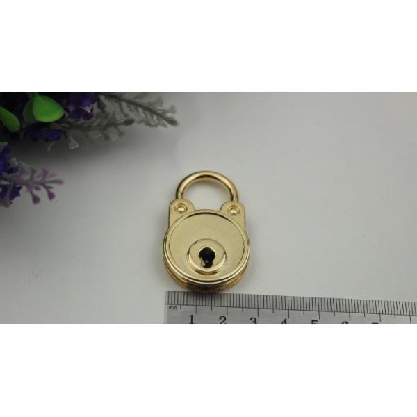 New style design bag metal accessories light gold oval shape hanging decorative padlock