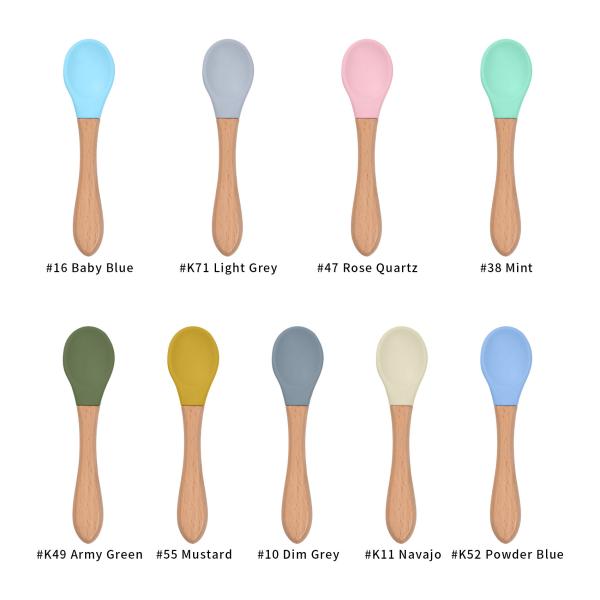 Non Stick Flexible Silicone Tableware Set Spoon Safe For Baby Infant