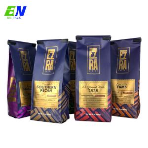 Spot UV High Barrier Side Gusset Coffee Bag With Zipper With Valve
