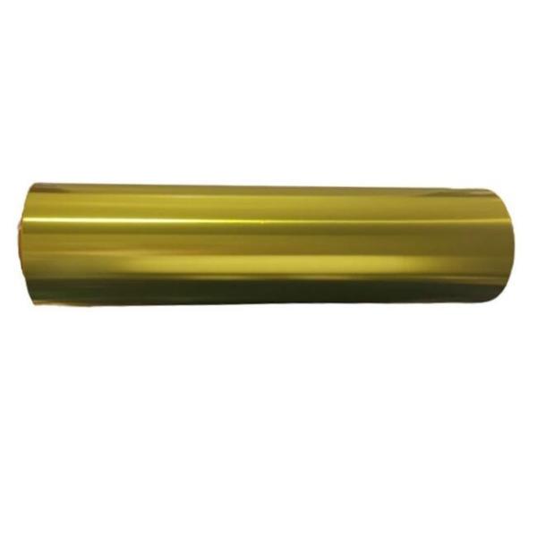 Глянцевая полиэстерная золотая алюминированная пленка, ПЭТ золотая пленка для ис