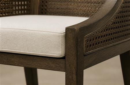 WRAPAROUND CANE DINING CHAIR CYC-027-BRW
