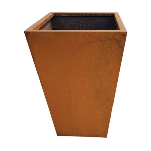 1/6 Outdoor Flower Pot Corten Steel Cube Planter Box 2mm Thickness High Strength