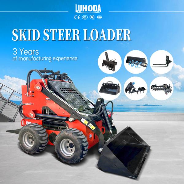 Free Shipping Mini Skid Steer Loader Cheap Wheel Loader Minicargador Farm CE EPA Engine Compact Skid Steer Loaders