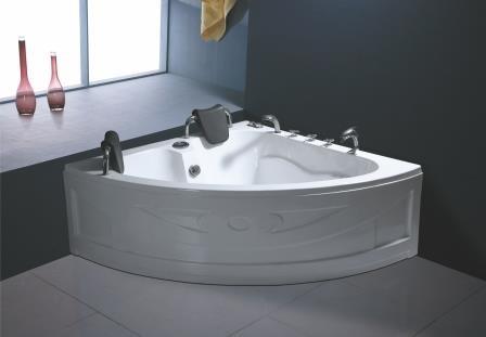 Triangle Whirlpool Shower Bathtubs Bubble Massage Reinforced Strenght Air Jet Tub Freestanding