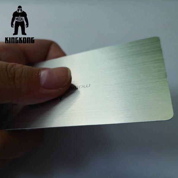 Makeup Artist Laser Cut Custom Metal Membership Cards Printable Silver Color