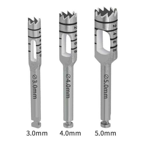 Soft Tissue Cutter Depth Marked Trephine Drill Cutting Dental Implant Surgical Drill