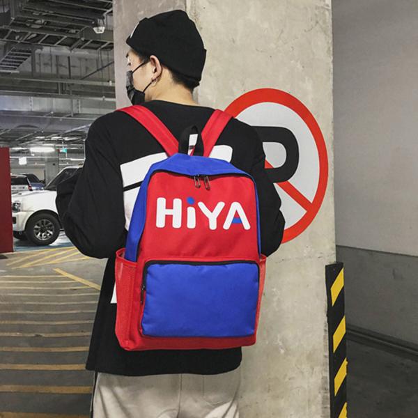 new Oxford cloth color contrast backpack fashion sports letters printed men's and women's outdoor leisure backpack