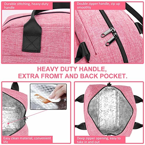 Soft Sided Insulated Cooler Tote Bags For Outdoor Camping / Beach Pink Color