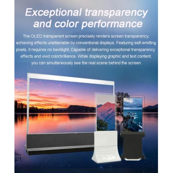 Double Sided Transparent OLED Smart TV Display Cabinet Digital Signage and Displays Advertising Players Exhibitions