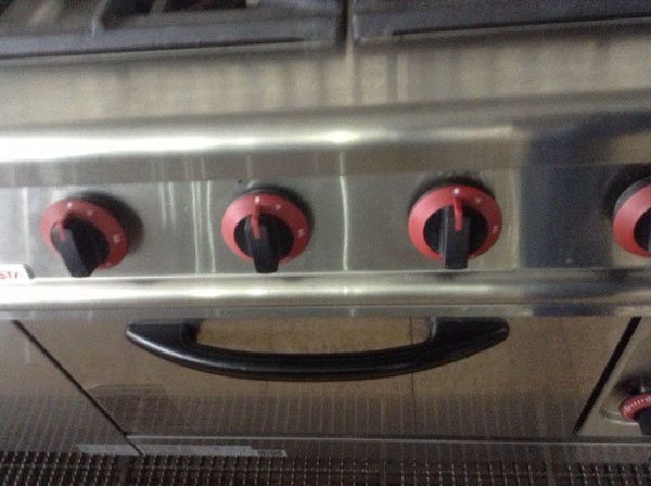 Commercial Cooking Lines , Free Standing 4 / 6 American Burners Gas Range With Oven