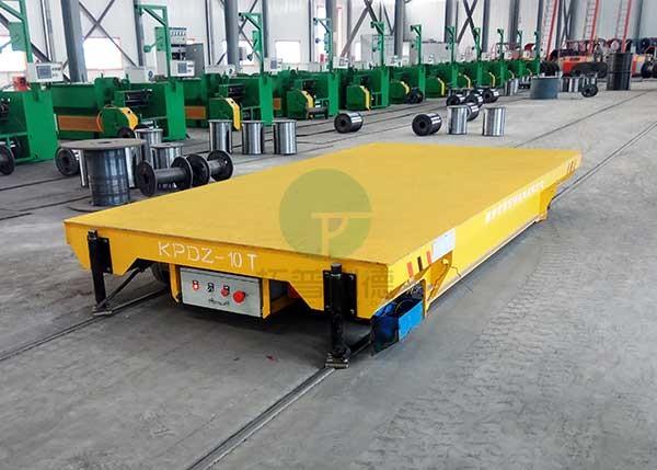 Battery Power Material Transfer Motorized Cart Moving On Rails