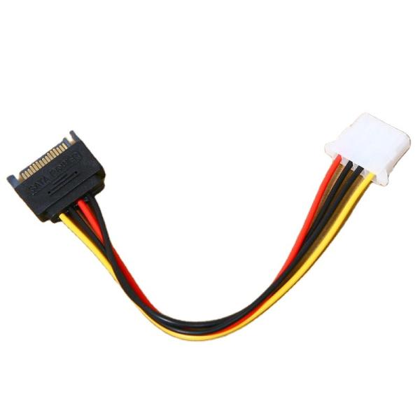 HOT ST 15-pin Male Power Cable to Molex IDE 4-pin Female Power Drive Adapter