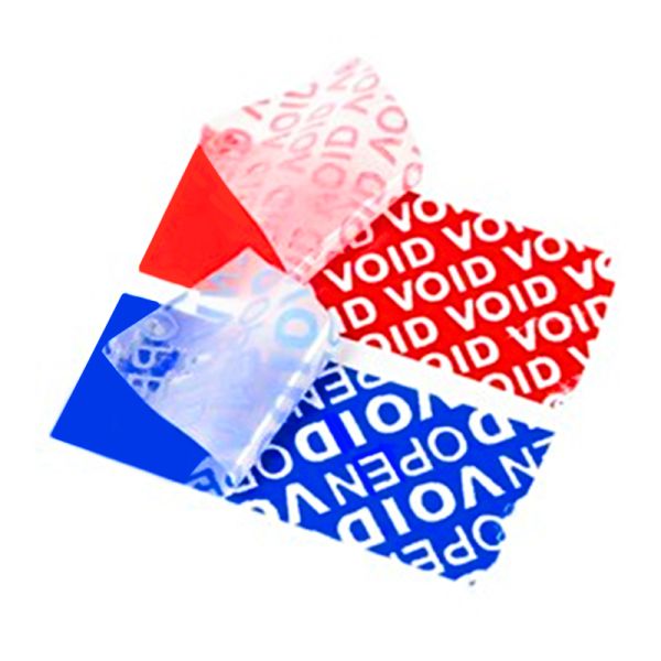 Custom Size Tamper Evident Security Labels Red Color Free Design for Secure Packaging