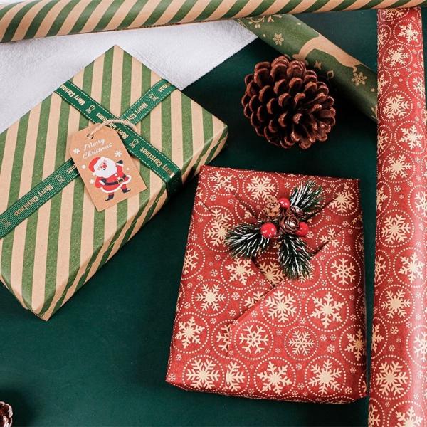 Pacote de caixa de presente MSD para decoração Natal Férias Festa Diária Festa Kraft Arte Papel de embrulho