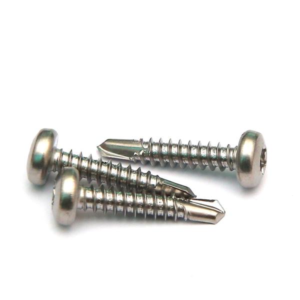 SS 316 Stainless Steel Self Drilling Wood Screws Pan Head Torx Star Recess Socket