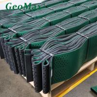 Green Black HDPE Geocell 200mm Height 445mm Welding Space For Airport Runways Railways Support Pier