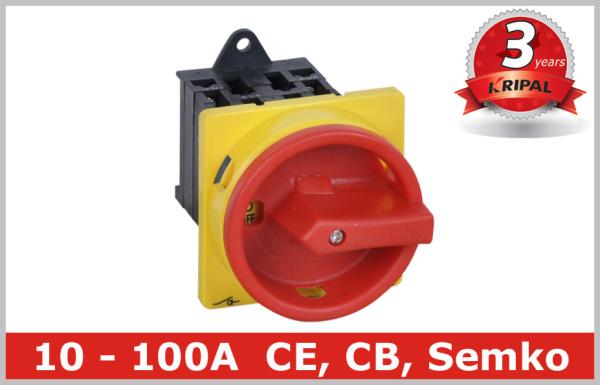 Semko Communication 5 Pole Rotary Isolator Switch DIN Rail , CE Rohs