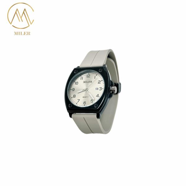 Reloj de cuarzo para mujer Miler, esfera blanca, resistente al agua 30m