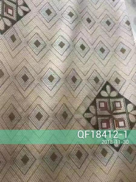 Blue 2.1m Width 80gsm Mattress Ticking Fabric With Flower Pattern