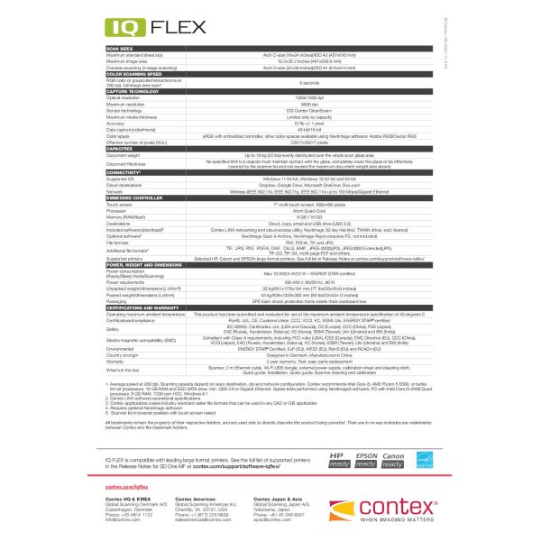 Contax IQ FLEX A2 Flatbed Scanner for High-definition Double-sided Scanning of Files, Documents, Books