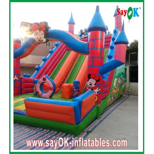 Красный PVC скольжения воды 0.5mm мыши Mickey раздувной L6 x W3 x H5m