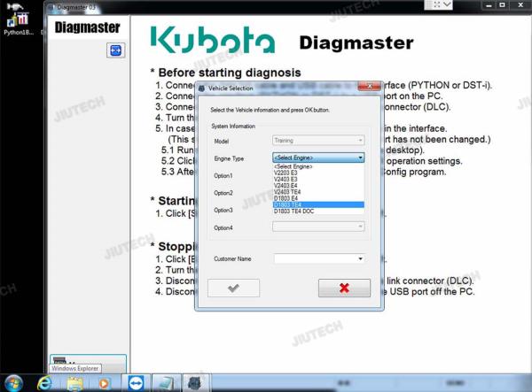 For KUBOTA DIAGNOSTIC KIT PYTHON Python interface Diagmaster KUBOTA Takeuchi Diagnostic