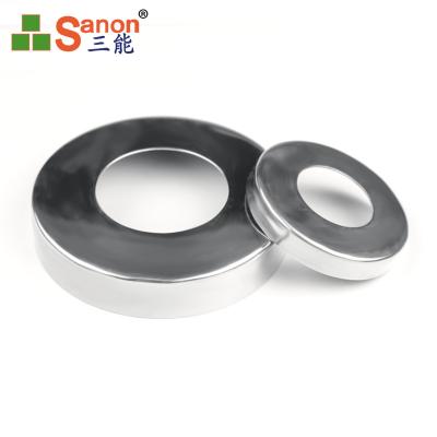 Tampas de aço inoxidável lustradas da placa do corrimão, 304/316 SS que cercam os encaixes